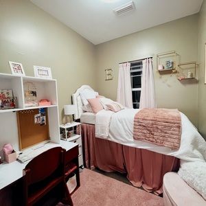 Basically everything in the picture! Headboard, desk hutch, nightstand, etc